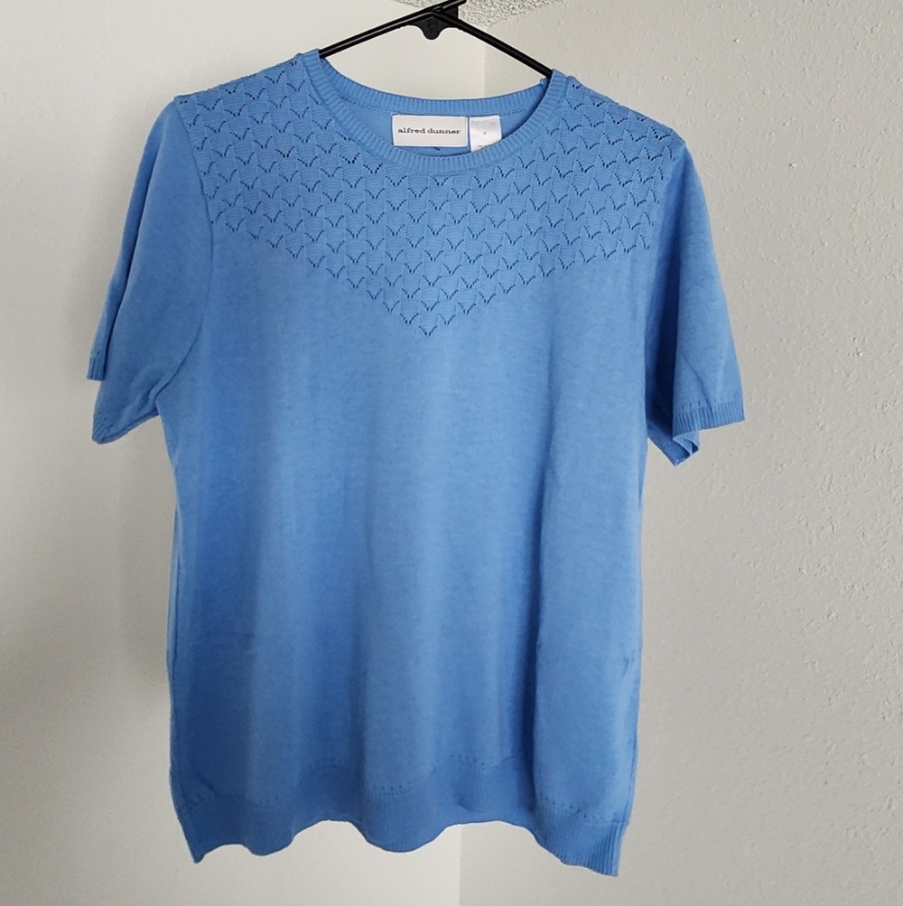 Alfred Dunner Blue Knit Top